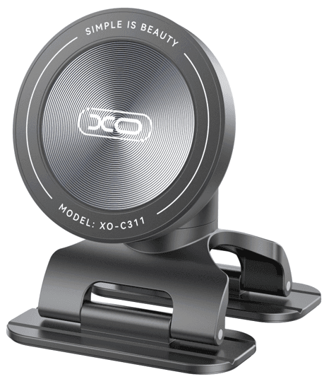 C311 Magnetic Car/Desktop Phone Mount Adhesive Base (Includes Magnetic Ring) Black