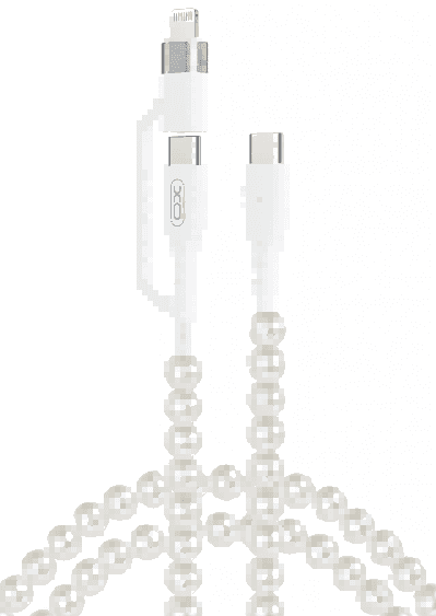 NB-Q310 Pearl Series Type-C to Type-C (60W) + Apple (27W) Data Cable, 1m White